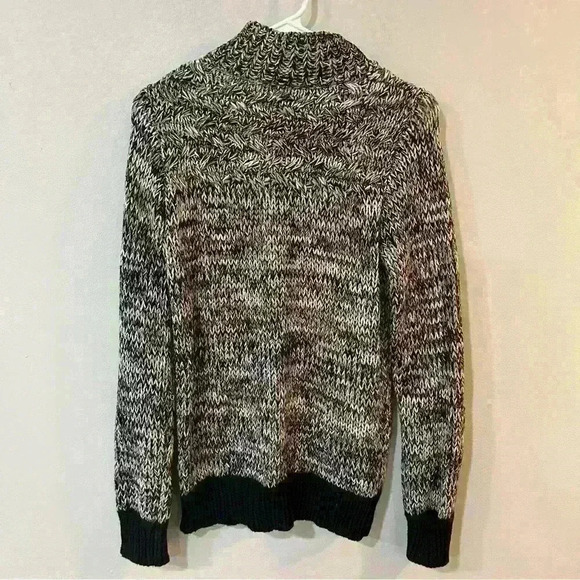 Philosophy Women’s Chunky Knit Sweater Black White Pattern Oversized Size Medium - Picture 4 of 4